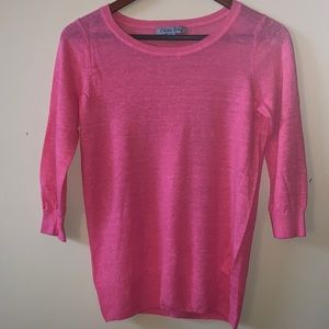 Olivia Sky Women’s size M 3/4 sleeve thin linen & rayon blouse